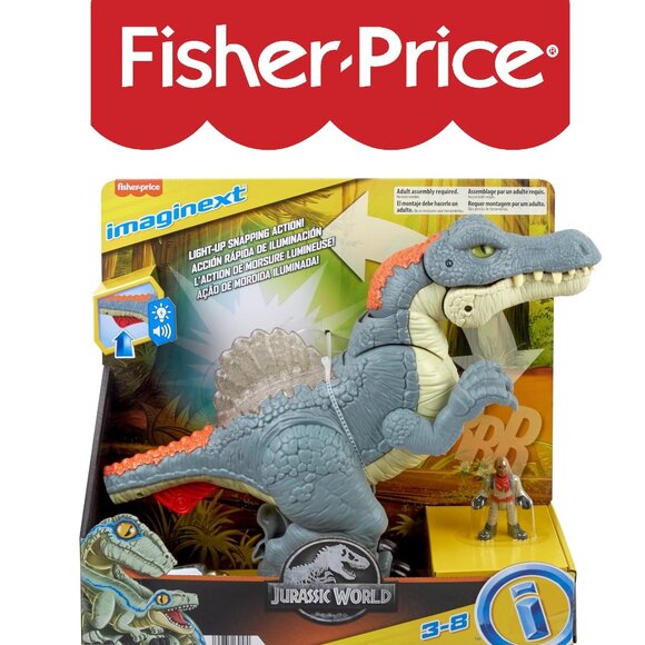 NEW Fisher-Price Imaginext LARGE Jurassic World Dinosaur Spinosaurus Toy  Dino - Picture 1 of 16
